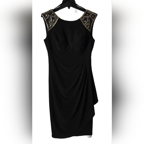 NWOT XSCAPE by Joanna Chen Elegant Embellished Cocktail Sleeveless Dress Size 8 - Picture 2 of 13